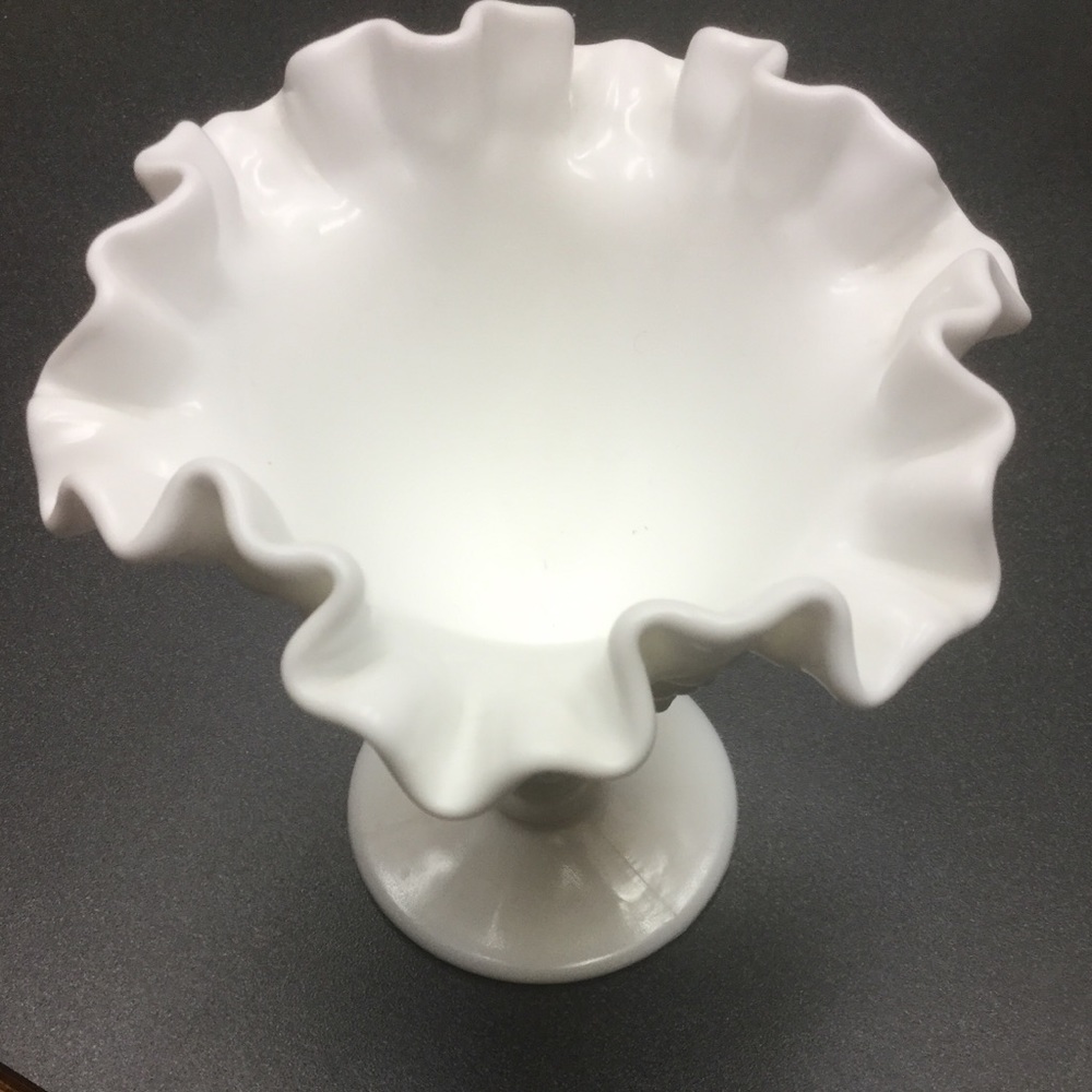 Fenton White Pedestal Bowl
